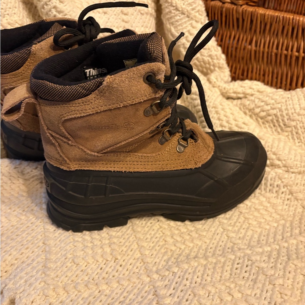 Kamik Tan and Black Winter Boots Waterproof Design